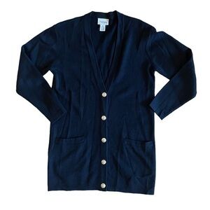 Vintage Essential Elements Wool Blend black Cardigan